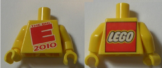 Torso with 'THE BIG E 2010' and LEGO Logo on Back Pattern / Yellow Arms / Yellow Hands