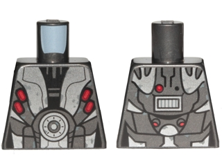 Torso SW Armor M-OC Hunter Droid with Silver and Red Pattern