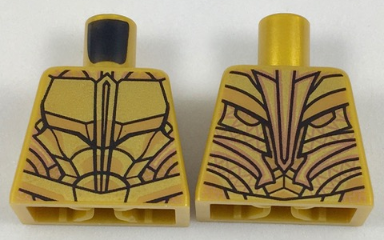 Torso Atlantean Armor with Gold Plates Pattern
