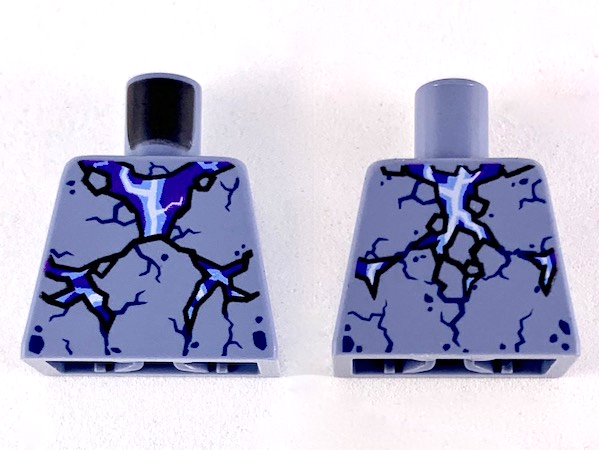 Torso Dark Purple Cracks Pattern