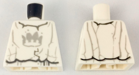 Torso Stone Statue with Gray Crown on Chest Pattern