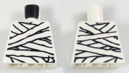 Torso Mummy Wrappings NON-Glow In Dark Pattern