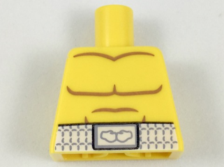 Torso Bare Chest with Body Lines and White Boxing Belt Pattern