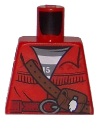 Torso Town Prisoner Shirt Under Fringed Jacket with Leather Pouch Pattern