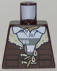 Torso Town Prisoner Shirt Under Fur-Lined Jacket with Pockets and '86' Pattern