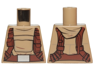 Torso SW Hoodie Jacket with Large Central Pocket and Reddish Brown Utility Belts Pattern (Resistance Trooper)