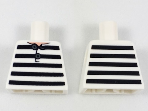 Torso Shirt, 5 Black Stripes Pattern