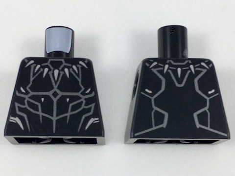 Torso Scaly Armor with Silver Claw Necklace, Flat Silver Plate Lines Pattern