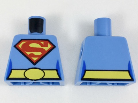 Torso Shirt with Female Outline, Belt with Oval Buckle and Red and Yellow Superman 'S' Logo Pattern