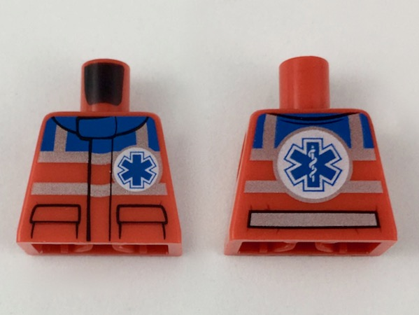 Torso Safety Stripes, Small EMT Star and EMT Star of Life on Back Pattern