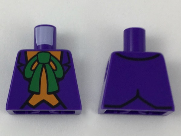 Torso Batman Suit with Orange Vest and Green Bow Tie Pattern (The Joker)