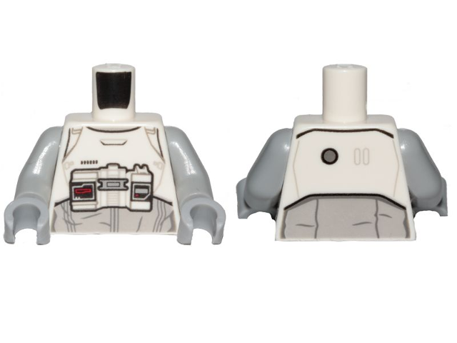 Torso SW First Order Walker Driver Armor Pattern / Light Bluish Gray Arms / Light Bluish Gray Hands