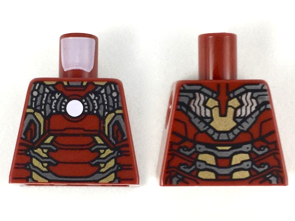 Torso Armor with White Circle and Gold and Silver Plates (Iron Man MK 43) Pattern