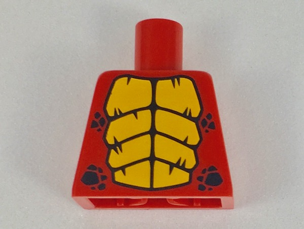 Torso with Bright Light Orange Large Scales, Black Small Scales Pattern