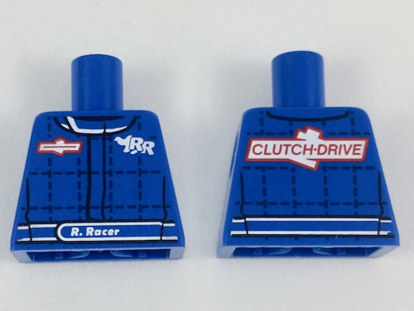 Torso Racing Jacket with 'RR' and 'CLUTCH DRIVE' Logos Pattern