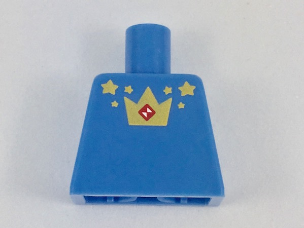 Torso with Gold Stars and Crown with Red Diamond Jewel Pattern
