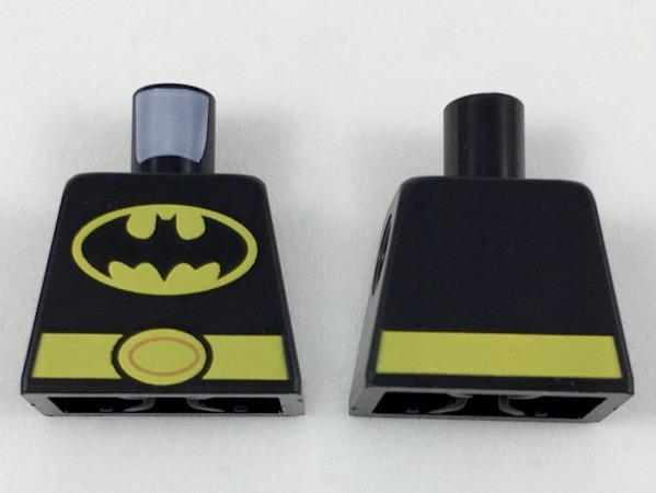 Torso Batman Logo in Yellow Oval Large, Yellow Belt with Oval Buckle Pattern