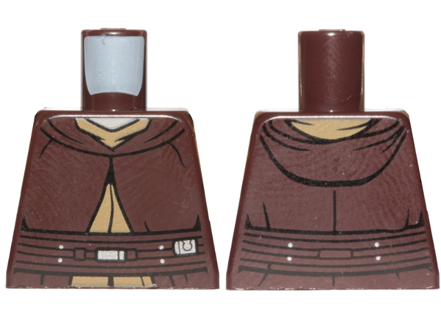 Torso SW Jedi Robe, Belt and Dark Tan Undershirt Pattern