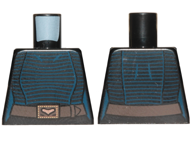 Torso Female Dark Blue Stripes with Belt Pattern (SW Barriss Offee)