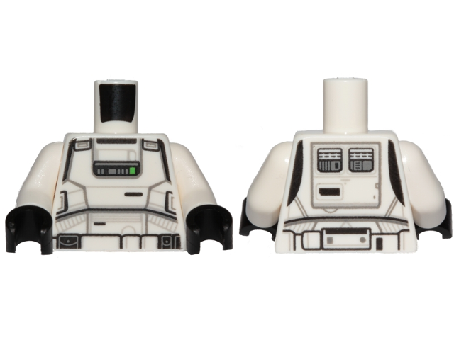 Torso SW Imperial Patrol Trooper Armor Pattern / White Arms / Black Hands
