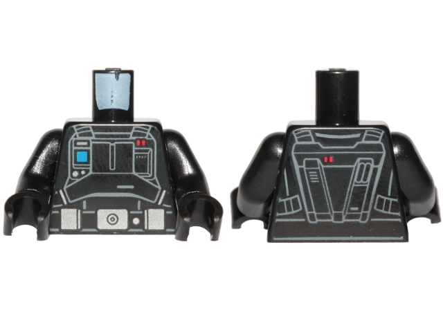 Torso SW Imperial Emigration Officer Jumpsuit Pattern / Black Arms / Black Hands