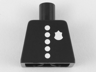 Torso Police with Classic Badge and 5 Buttons Pattern