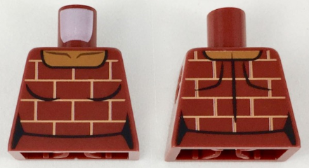 Torso Female Shirt with Bricks Pattern