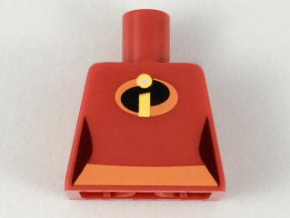 Torso Female Orange Belt and Incredibles Symbol Pattern (Violet Parr)