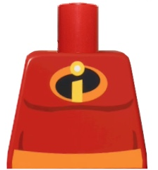 Torso Orange Belt and Incredibles Symbol Pattern (Mr. Incredible)