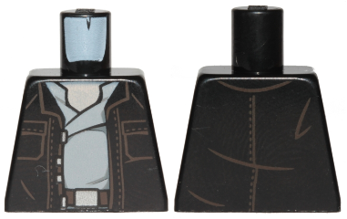 Torso SW Open Jacket with Pockets and Light Bluish Gray Open Shirt Pattern (Poe Dameron)