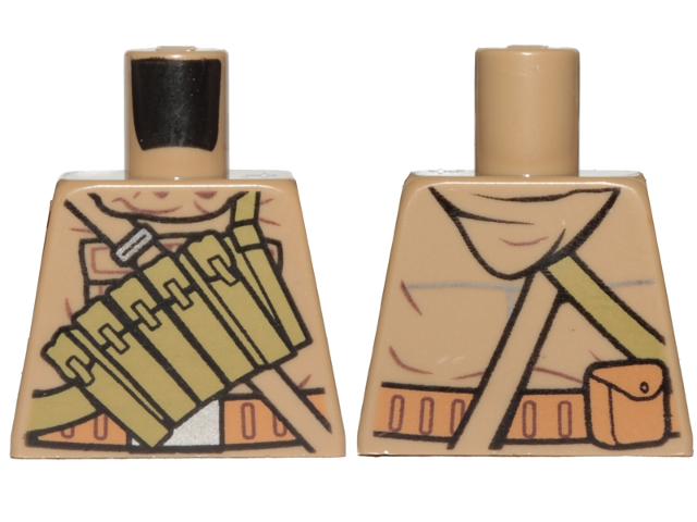 Torso SW Hoodie Jacket with Central Olive Green Pockets on Shoulder Strap Pattern (Resistance Trooper)