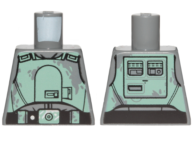 Torso SW Armor with Sand Green Stains Pattern (Han Solo)