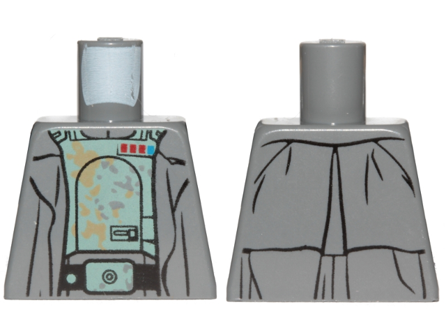 Torso SW Armor with Sand Green Stains, Imperial Officer Insignia and Coat Pattern (Tobias Beckett)
