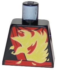 Torso Ninja Robe with Red Belt and Sash and Spinjitzu Fire Burst Pattern