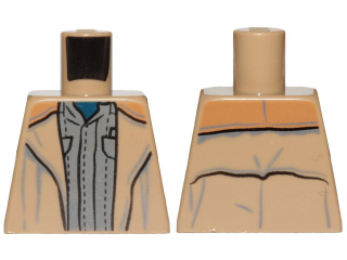 Torso SW Coat and Dark Bluish Gray Shirt Pattern (Tobias Beckett)