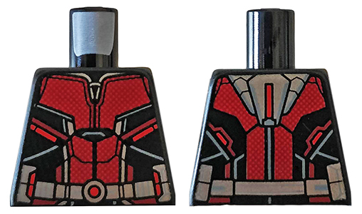 Torso Ant-Man Dark Red Body Suit with Silver Trim Pattern