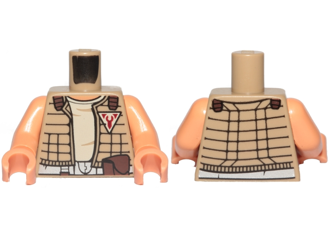 Torso SW Quilted Jacket with Tan Undershirt and Red Freemakers Logo Pattern (Zander) / Nougat Arms / Nougat Hands