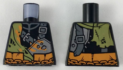 Torso Ninjago Chains and Belts with Claw Marks Pattern