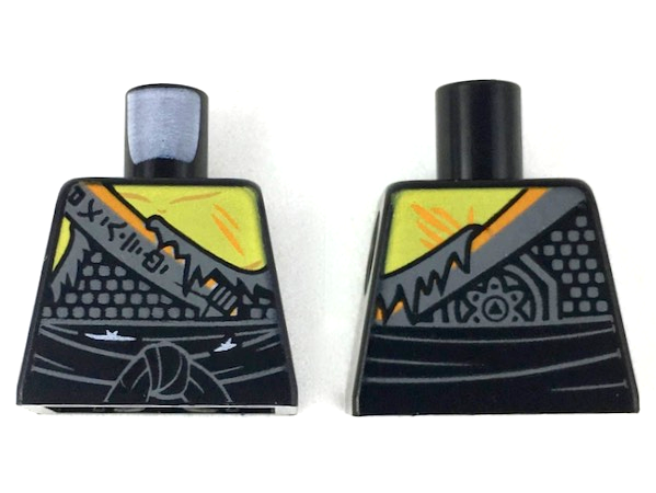 Torso Ninjago Chain Mail, Ripped Shirt, and Black Sash Pattern