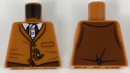 Torso Vest with Black and White Button Down Shirt Pattern