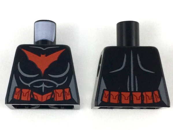 Torso Female with Red Bat Logo and Utility Belt Pattern