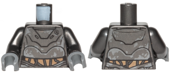 Torso SW RA-7 with Peeling Paint Pattern 2 / Pearl Dark Gray Arms / Dark Bluish Gray Hands