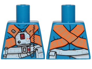 Torso SW Jumpsiut, Orange Crossed Belts and Front Panel Pattern (Rio Durant)