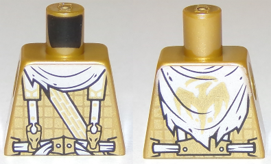 Torso Ninjago Cape, Suspenders with Dragon Clasps, Dragon Logo on Back Pattern