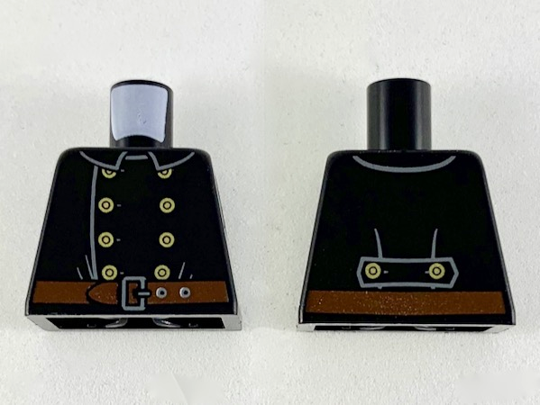 Torso Fire Uniform 8 Gold Buttons and Brown Belt Pattern