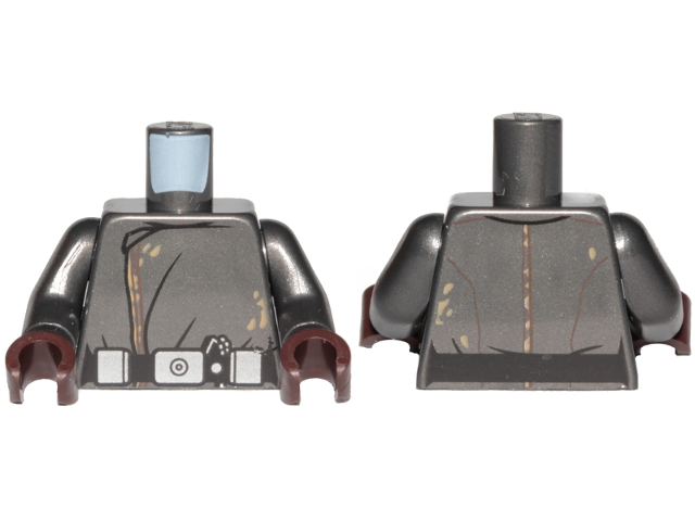 Torso SW Imperial Coat with Brown Trim and Tan Stains Pattern / Pearl Dark Gray Arms / Dark Brown Hands