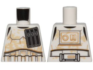 Torso SW Armor Stormtrooper, Wide Black Ammo Pouch and Tan Dirt Stains Pattern