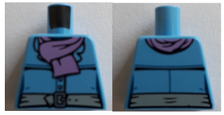 Torso Female Jacket, Medium Lavender Scarf, Light Bluish Gray Belt with Silver Buckle Pattern