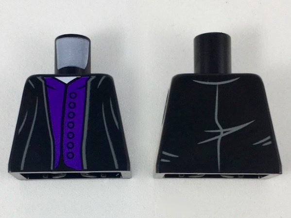 Torso Robe over Dark Purple Vest with 7 Buttons Pattern