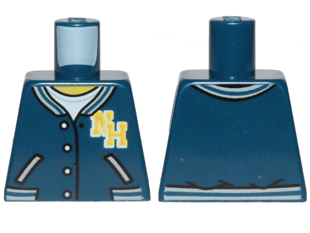 Torso Jacket, White Undershirt, Yellow 'N and 'H' Letters Pattern